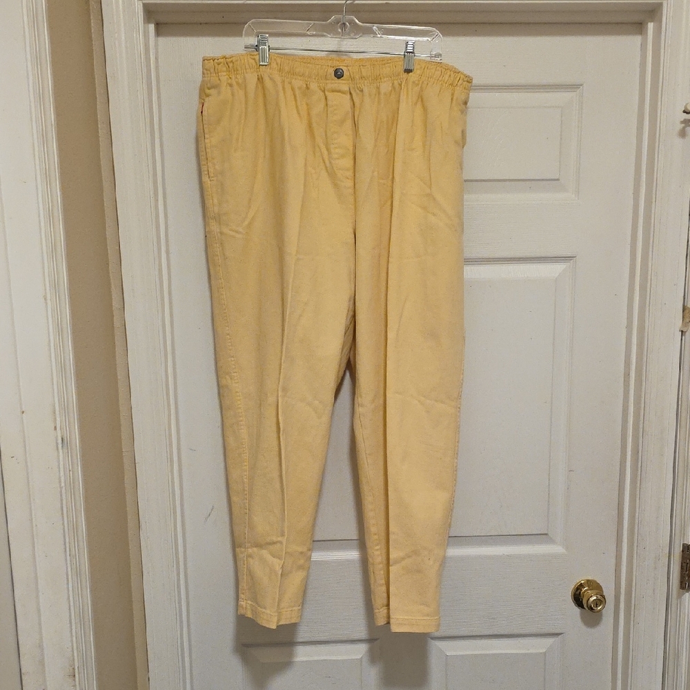 Woman Within Soft Yellow Chinos